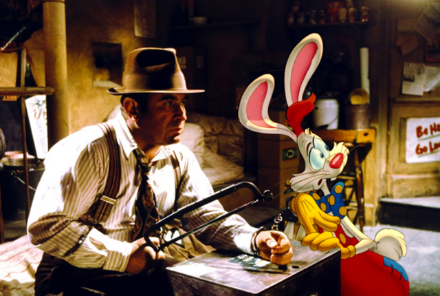 Roger rabbit i bob hoskins u filmu  tko je smjestio zeki rogeru 